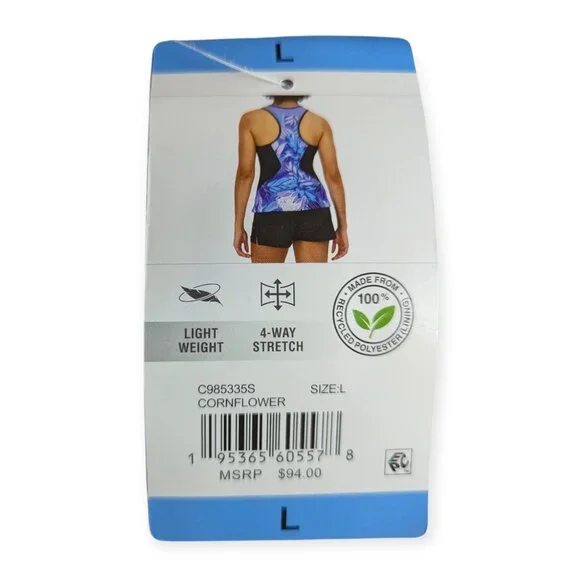 ZeroXposur Vibrant Cornflower 4 Way Stretch Lightweight Swim Top Size Large NWT - Picture 7 of 15